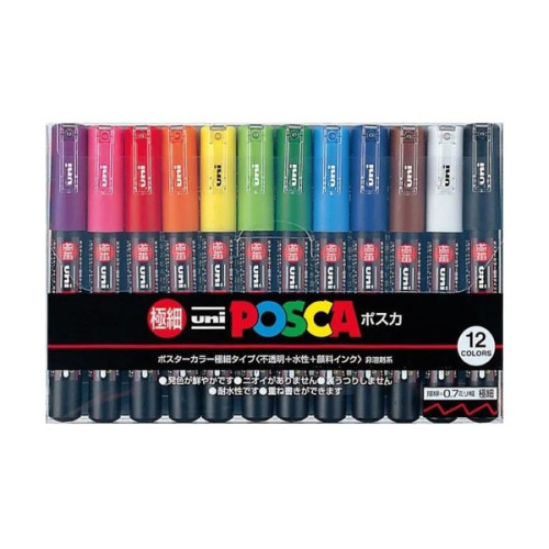 POSCA - Marqueurs PC-1M - Set de 12