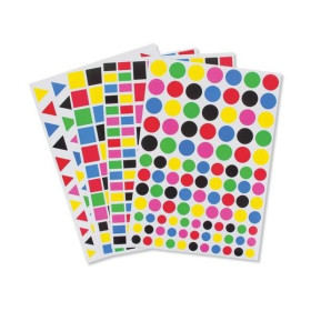 O'Color - Gommettes Multicolores Vives - 40 Planches Formes Assorties 24 mm