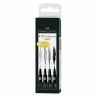 Faber-Castell - Wallet of 4 PITT® Artist Pens - Black - Superfine, Fine, Medium and Brush Nib
