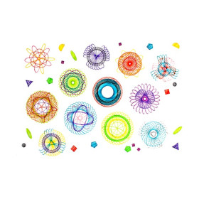 Cléopâtre - Spirograph Ruler - 3 Templates - 20x10 cm
