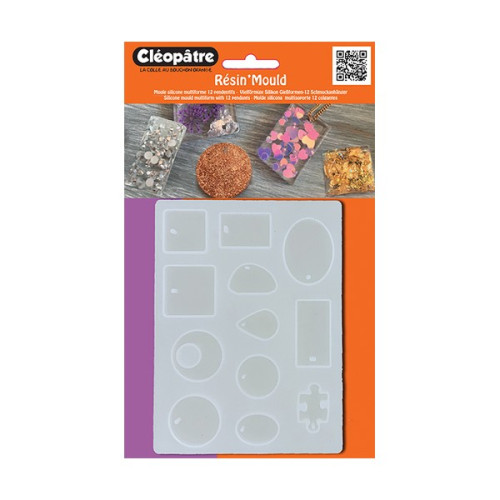 Cléopâtre - Résin'Mould - Silicone Mould - 12 Geometric Pendants