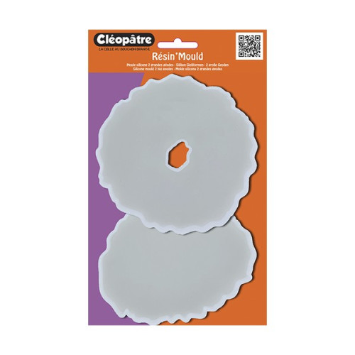Cléopâtre - Résin'Mould - Silicone Mould - 2 Geodes - 13x12 cm