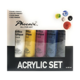 Phoenix - Pack Acrylique - Couleurs Primaires - 5x100ml